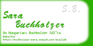 sara buchholzer business card